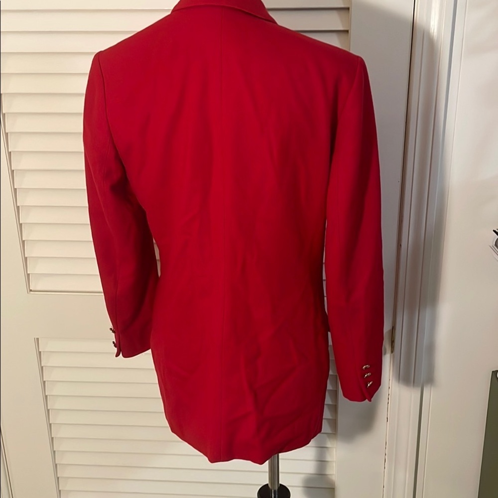 Pendleton Red And Gold Flat Button Blazer With No… - image 6